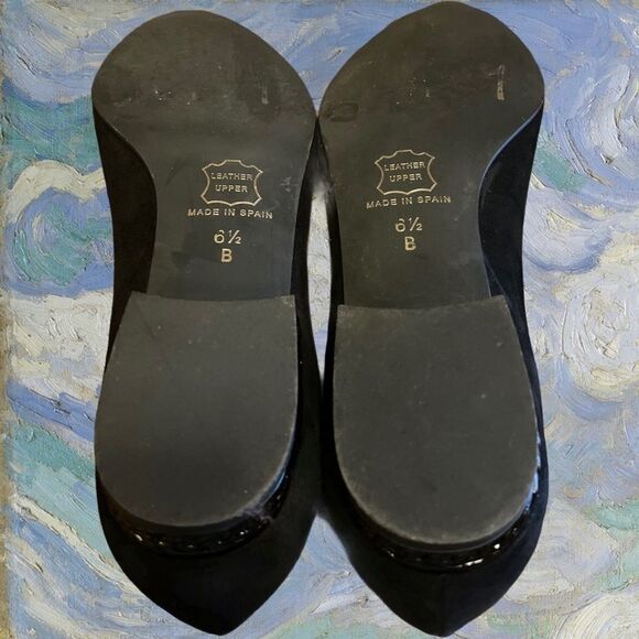 FS/NY Black Suede Leather Pointed Toe Flats 6.5 - Picture 6 of 6